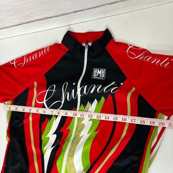 Santini SMS Cycling Jersey XXL Italian Rooster Full Zip Short Sleeve Bike Shirt - Picture 6 of 9